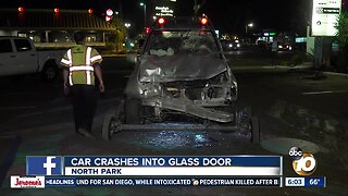 Driver arrested after SUV slams into North Park business