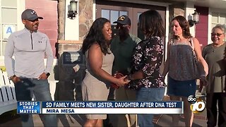 San Diego family meets new sister, daughter after DNA test