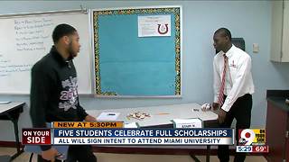 Five Cincinnati Public Schools students celebrate full scholarships