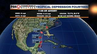 Tropical Depression #14 Sunday 11AM Update 10-7-18