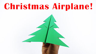How To Make Christmas Tree Paper Airplane