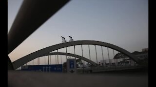 Watch: Interview with BMX daredevils who scaled Durban's iconic Tollgate Bridge (nQv)