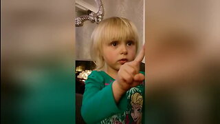 Cute little girl lists what she wants from the shops