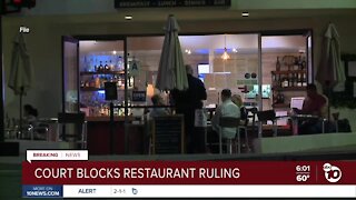 San Diego appeals court blocks restaurant ruling