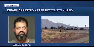 Driver arrested after cyclists killed in crash