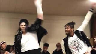 Michael Jackson impersonators dance off!