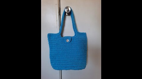 Blue Jeweled Tote Bag or Purse