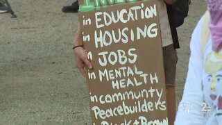 Protesters call to defund police during budget week
