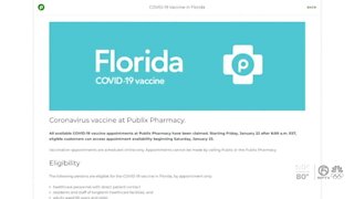 Publix offering walk-in COVID-19 vaccinations