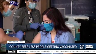 County sees less people getting vaccinated
