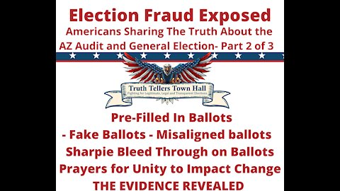 AZ Truth Tellers Town Hall- Election Fraud Evidence Exposed Part 2 of 3