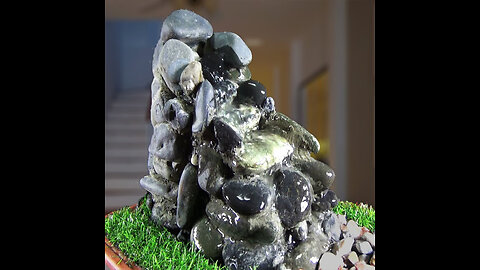 How to make fountain waterfall used stones