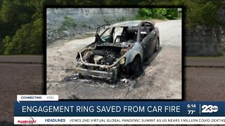 Engagement ring saved from car fire
