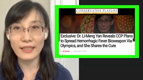 Exclusive: Dr. Li-Meng Yan Reveals CCP Plans to Spread Hemorrhagic Fever Bioweapon Via Olympics