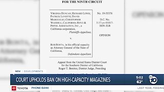 Court upholds ban on high-capacity magazines
