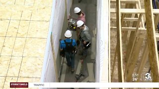 MCC students learn trade while building tiny houses for homeless