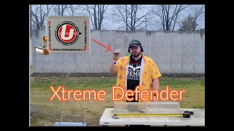 Underwood Xtreme Defender 120gr 45 ACP +P Gel Test