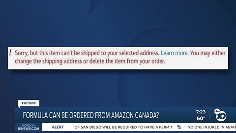 Fact or Fiction: Can you order baby from Amazon Canada to ship to the U.S.?