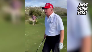 Trump declares himself the '47th' president while playing golf
