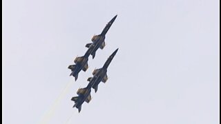 Blue Angels' sky-high acrobatics flies over Naval Academy