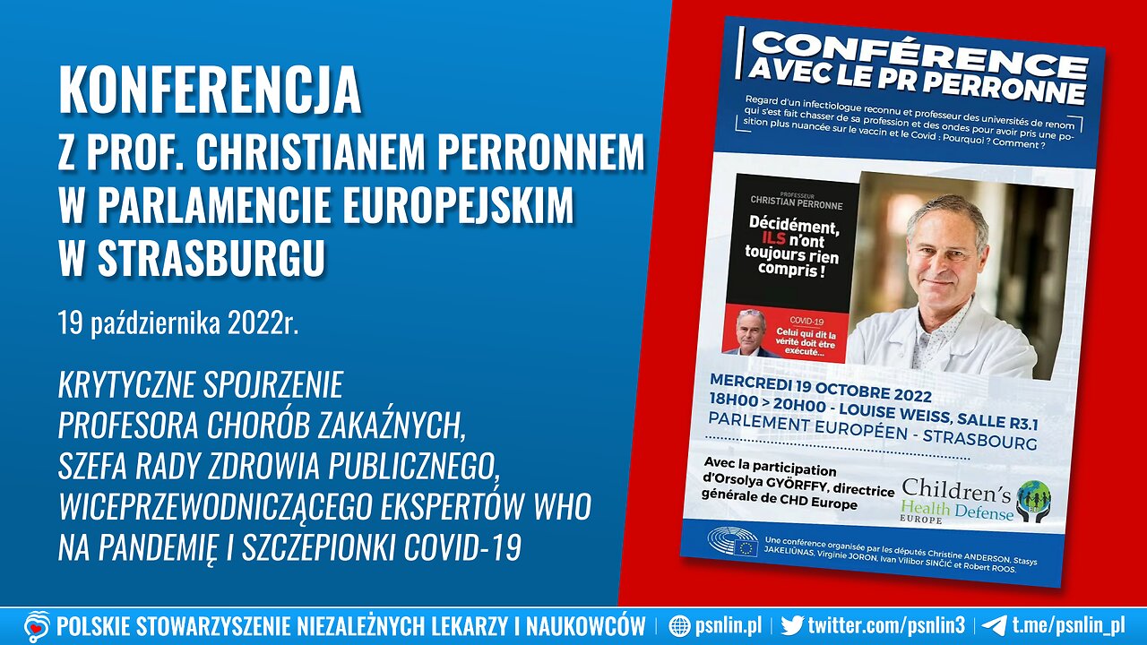 POLSKI LEKTOR / Konferencja Prof. Christiana Perronne w Parlamencie Europejskim na temat pandemii i szczepionek Covid-19