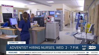 Adventist Health Bakersfield hiring nurses