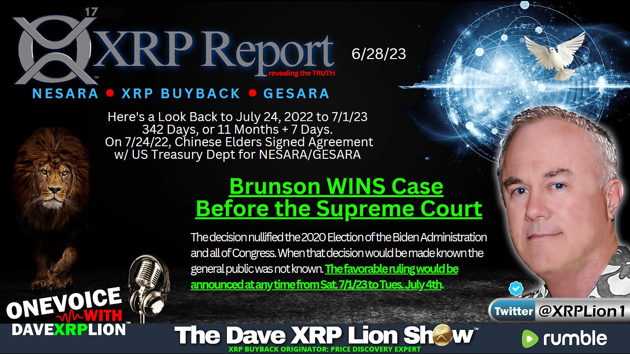 NEW Brunson Case - The Last Domino To FALL, DAVE XRPLION June 30, 2023 ...