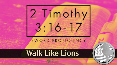 "Sword Prof:2 Timothy 3:16-17" Walk Like Lions Christian Daily Devotion with Chappy January 03, 2022