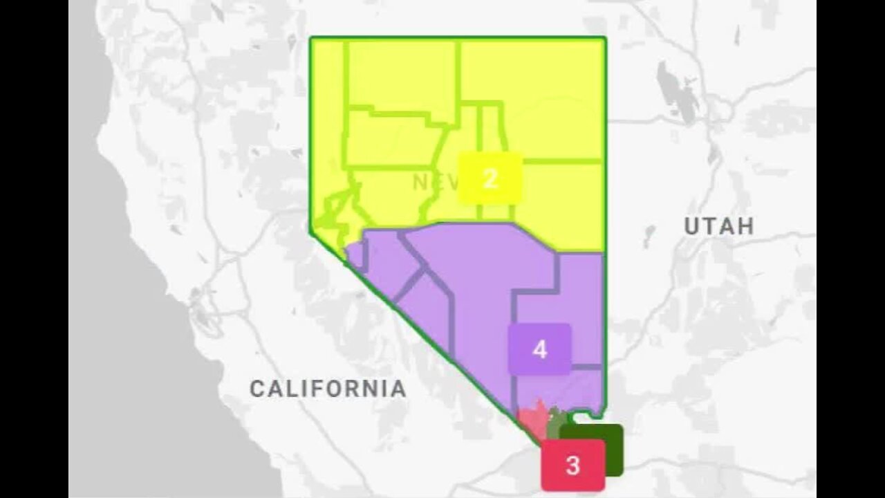 A new congressional district map introduced in Nevada on Tuesday proposes changes that could 