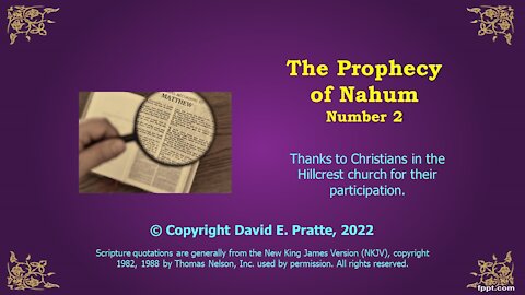 Video Bible Study: Nahum #2