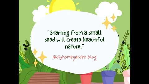 Starting from a small seed will create beautiful nature.