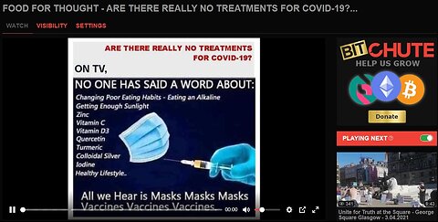 FOOD FOR THOUGHT - ARE THERE REALLY NO TREATMENTS FOR COVID-19?...