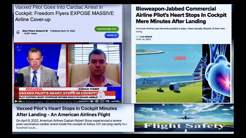 Airplane Crash Catastrophe Disasters Loom Many Pilots Suffer Severe Post Vaccination Cardiac Arrest