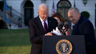 Confused Biden Forgets Mask, Looks For It, Then Gives Up
