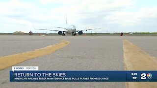 American Airlines Tulsa team pulls planes from storage