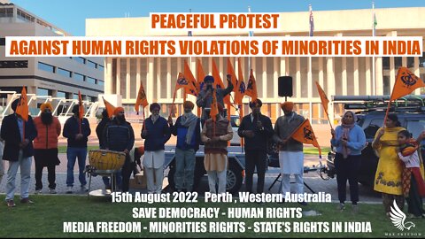 PEACEFUL PROTEST - AGAINST HUMAN RIGHTS VIOLATIONS OF MINORITIES IN INDIA