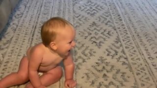 Baby's unique laughter is adorably contagious