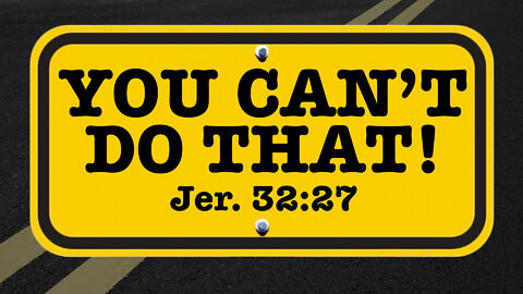 YOU CANT DO THAT! | Pastor Shane Idleman
