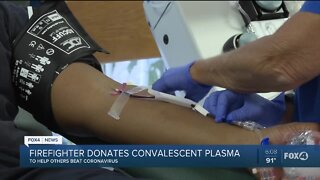 Local firefighter donates plasma after recovering from COVID-19