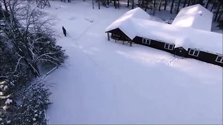 Northwoods scout dining hall collapses under snow [VIDEO]