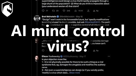 Bret’s Twitter disagreement with Eliezer Yudkowsky over AI created virus (from Livestream #174)