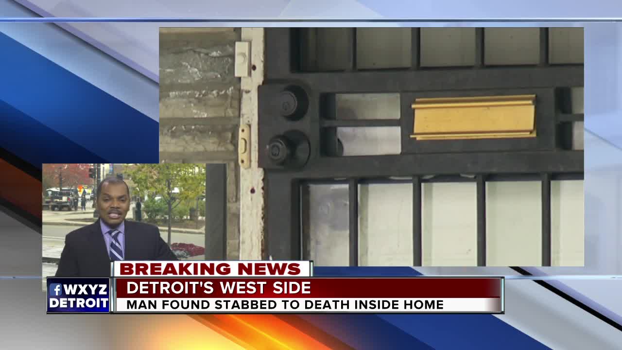 Man found stabbed to death inside a home on Detroit's west side