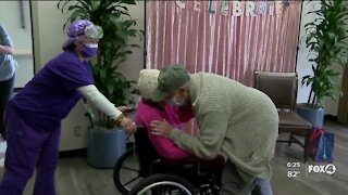 California couple married 72 years holds hands for the first time in a year