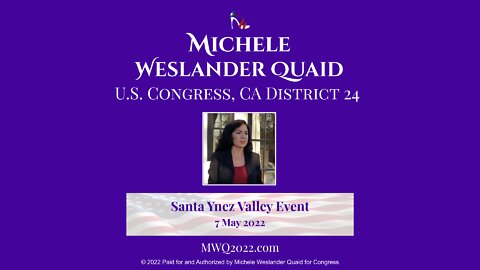 Michele Weslander Quaid speaks at Santa Ynez Valley event