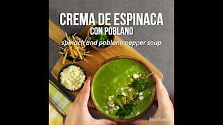 Spinach and Poblano Pepper Soup