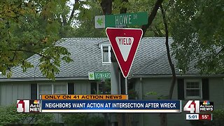 Neighbors want action at intersection after wreck