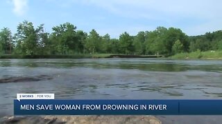 Three friends hailed heroes for saving a woman from drowning along Illinois River