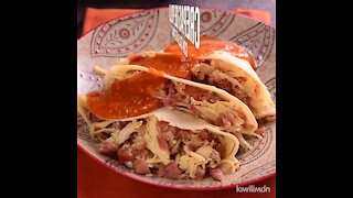 Chicken Crepes with Tomato Sauce