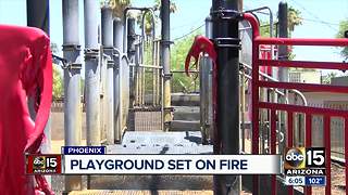 Playground for children with special needs set on fire in Phoenix
