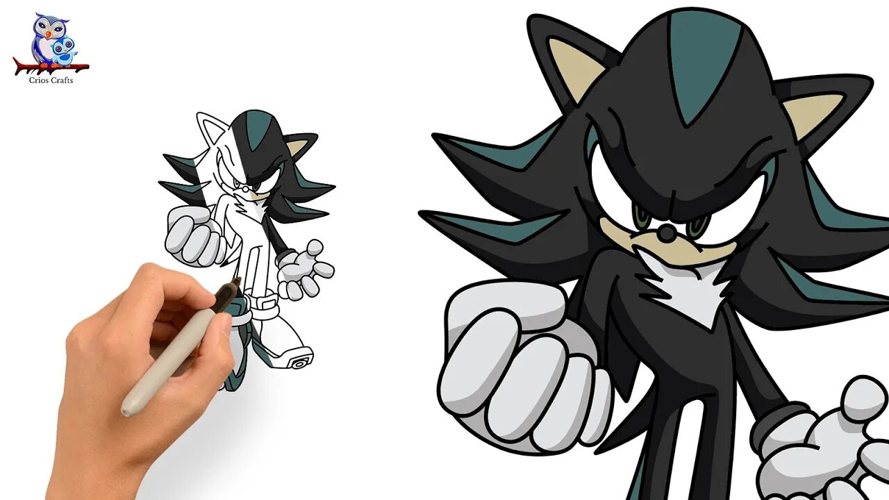 How To Draw Shadow, Sonic The Hedgehog